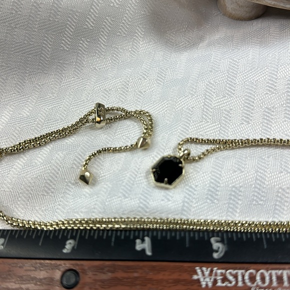Kendra Scott Necklace TEO bolo slider gold black - Picture 5 of 6